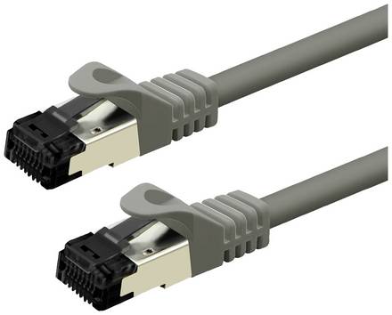 VALUE S/FTP-(PiMF-) Patchkabel Cat.8 (Class I), LSOH, PoE, Litzendraht, grau, 3 m