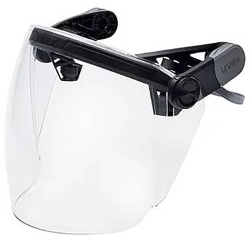 uvex vimox 9920001 Schutzvisier inkl. UV-Schutz, mit Antibeschlag-Schutz, mit Antikratz-Schutz Schwarz EN 166:2001