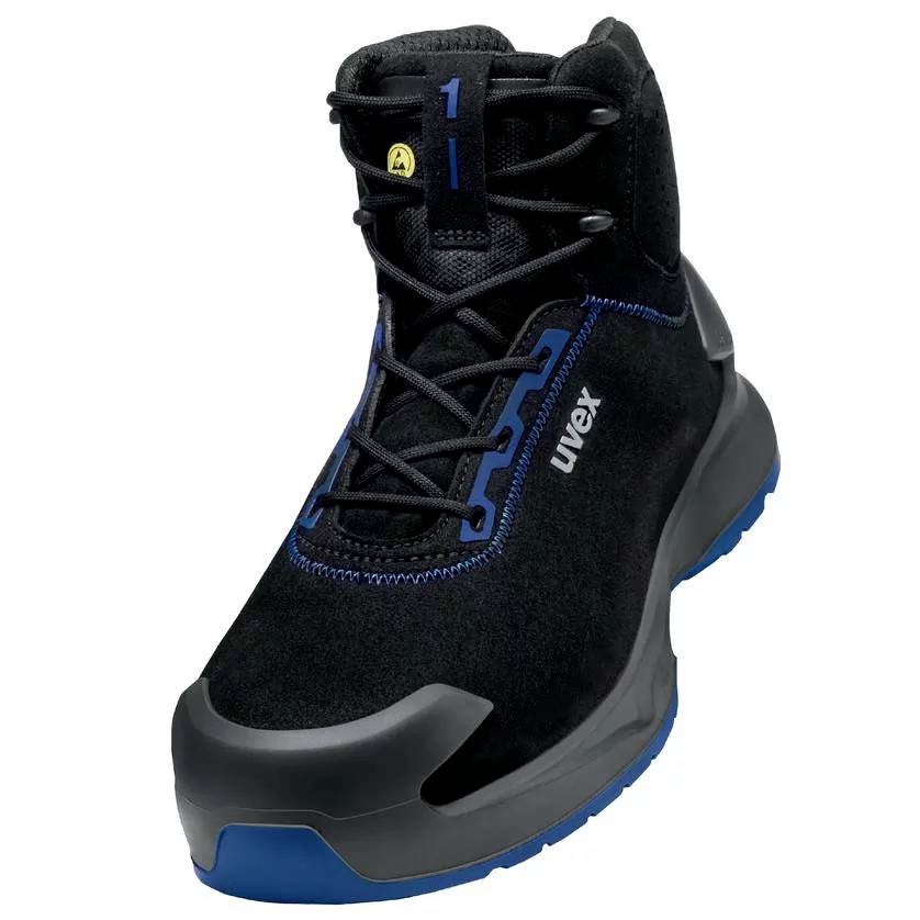 uvex S2 PUR W11 6815844 Sicherheitsstiefel S2 Schuhgröße (EU): 44 Schwarz, Blau 1 Paar