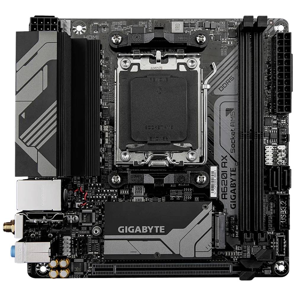 Gigabyte A620I AX Moederbord Socket AMD AM5 Vormfactor Mini-ITX