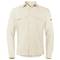 Beige Langarmhemd mit Kragen, Brusttaschen und Knopfleiste. Geeignet für formelle oder legere Anlässe.