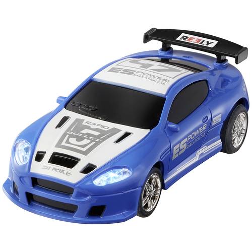 Reely Mini Racer Blau-Weiß Brushed 1:64 RC Modellauto Elektro Straßenmodell Heckantrieb (2WD) RtR 2,4 GHz Inkl. Akku und...