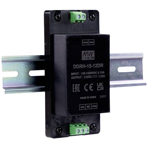 MEAN WELL DDRH-15-05DR Hutschienen-DC/DC-Wandler (DIN-Rail) 5 V/DC Anzahl Ausgänge:1 x Inhalt 1 St.