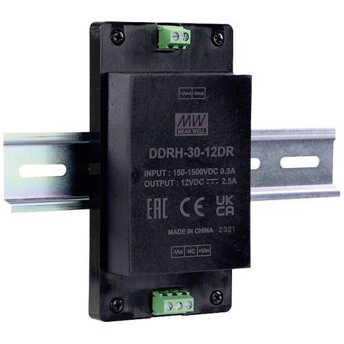Thumbnail - MW Mean Well DDRH-30-12DR Hutschienen-DC/DC-Wandler (DIN-Rail) 12 V/DC Anzahl Ausgänge:1 x Inhalt 1 St.