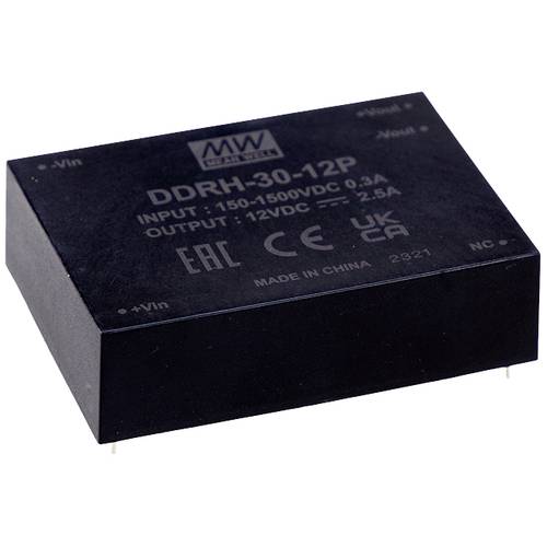Thumbnail - MEAN WELL DDRH-30-15P DC/DC-Wandler, Print 15 V/DC Anzahl Ausgänge:1 x Inhalt 1 St.