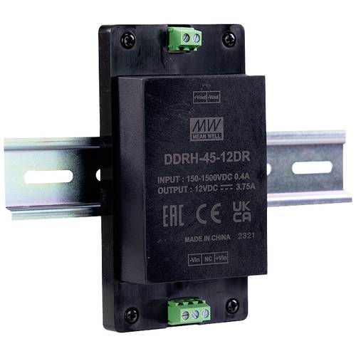 MEAN WELL DDRH-45-12DR Hutschienen-DC/DC-Wandler (DIN-Rail) 12 V/DC Anzahl Ausgänge:1 x Inhalt 1 St.
