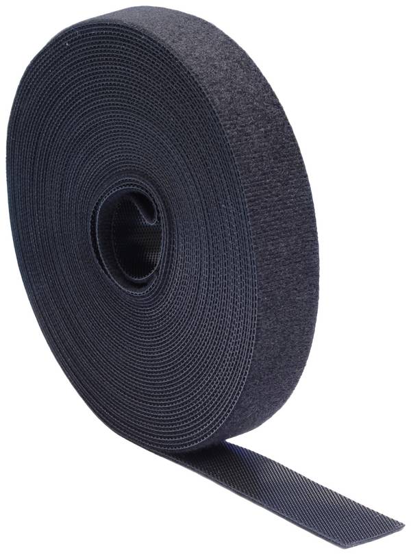 Quadrios 23CA191 Klettband zum Bündeln Haft- und Flauschteil (L x B) 10 m x 20 mm Schwarz 10 m