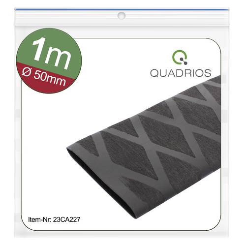Thumbnail - Quadrios 23CA227 Schrumpfschlauch ohne Kleber Schwarz 50 mm 25 mm Schrumpfrate:2:1 1 m