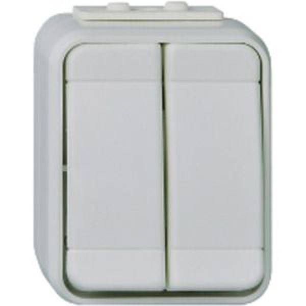 ELSO 442509 ELSO Doppeltaster 442509 10A AquaTop licht/basaltgrau Doppeltaster Aqua Top  1 St.