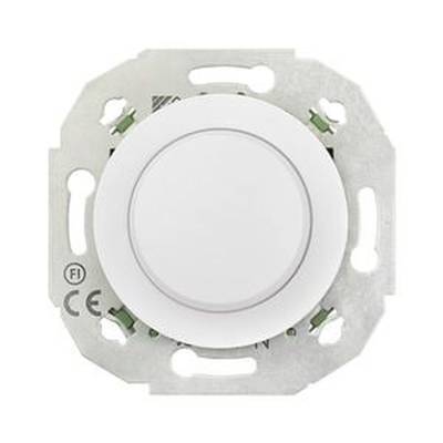 Ein weißer Lichtschalter zum Einstellen der Helligkeit, montiert auf einer Metallhalterung.