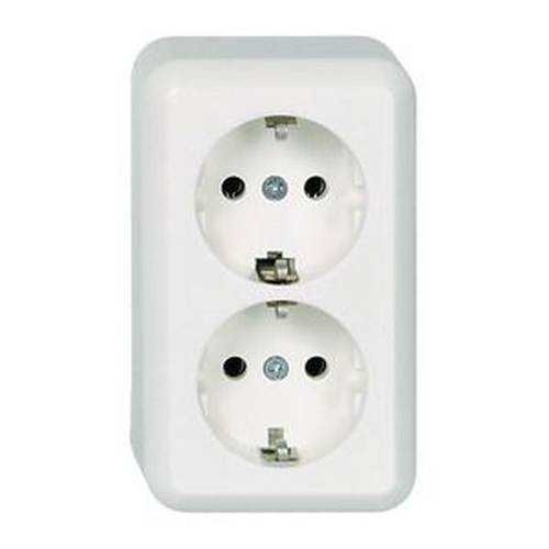 ELSO 395404 ELSO AP-Steckdose 395404 2fach 16A CONTURA reinweiß Weiß 1 St.