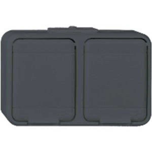 ELSO 455409 ELSO Steckdose 455409 2f. 16A waager. licht/basaltgrau Steckdose Aqua Top  1 St.