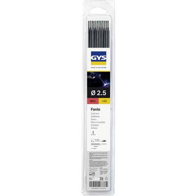 Ein Satz GYS-Bohrer mit der Kennzeichnung „Ø 2,5" und „x12", für Metall, mit Produkt- und Sicherheitsinformationen auf der Verpackung.