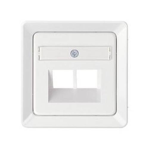 ELSO 206534 ELSO Zentralplatte 206534 2xRJ45 mit Schriftfeld reinweiß Mehrfarbig 1 St.