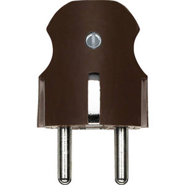 Merten SCHUKO-Stecker, dunkelbrasil 122415