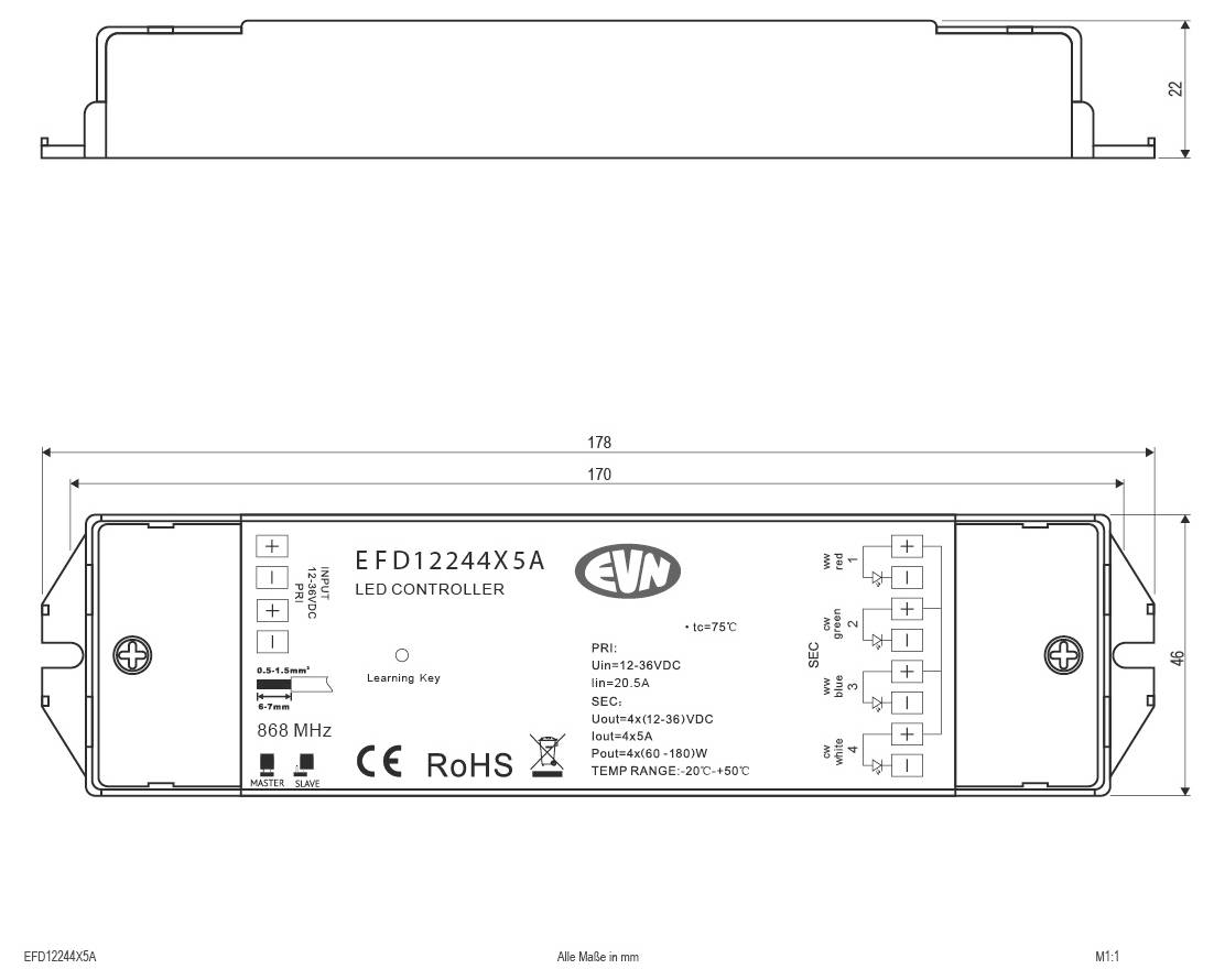 EVN EFD12244X5A Funk-Empfänger 1 St.-2