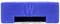 Blauer, rechteckiger USB-Anschlussadapter mit Buchse unten. Oberseite mit eingeprägtem 'W'-Symbol in der Mitte.