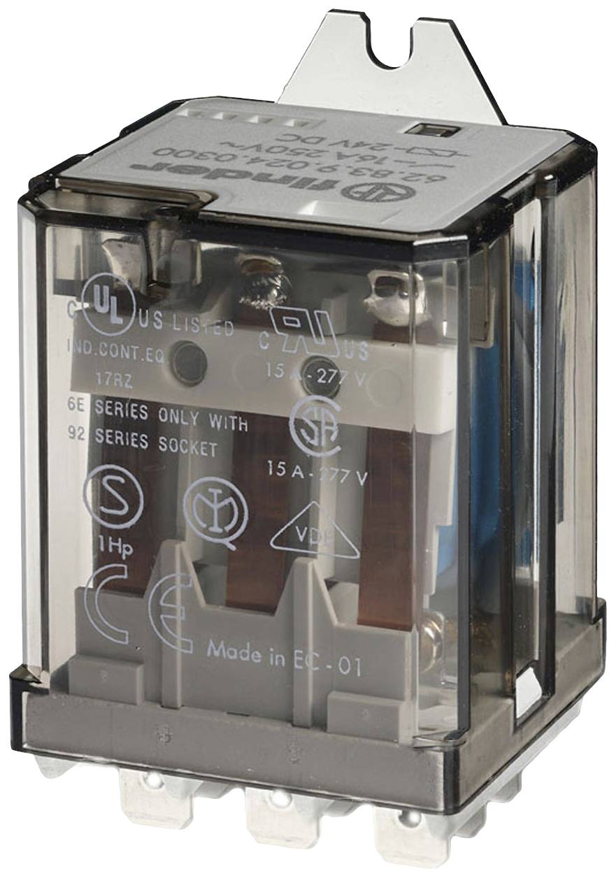 Finder 62.83.8.230.4300 Stikrelæ 230 V/AC 16 A 3 x afbryder 1 stk