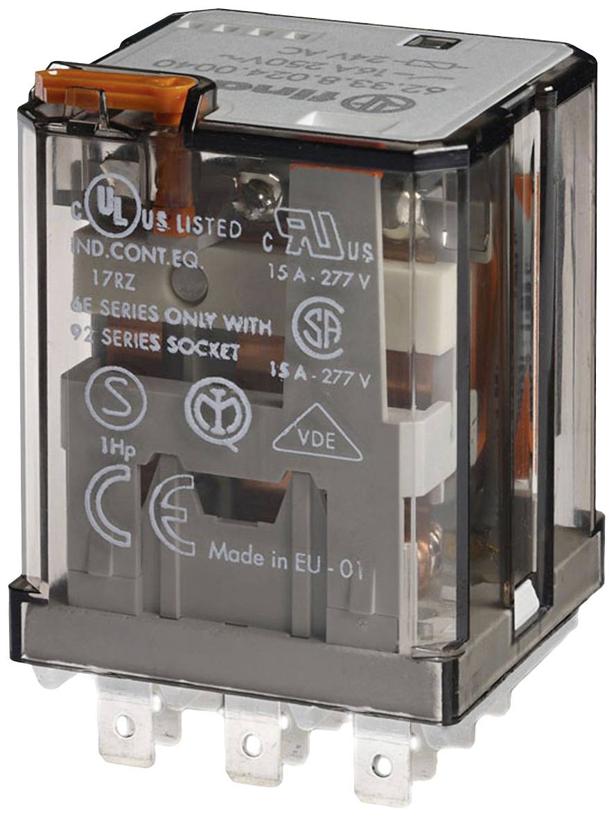 Finder 62.33.9.024.4300 Steekrelais 24 V/DC 16 A 3x NO 1 stuk(s) afbeelding