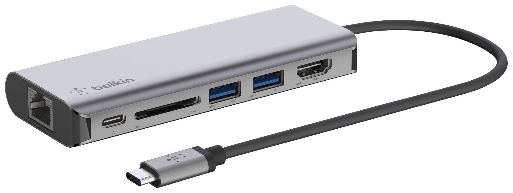 Belkin CONNECT USB-C 6-in-1 Multiport Adapter ( AVC008BTSGY )