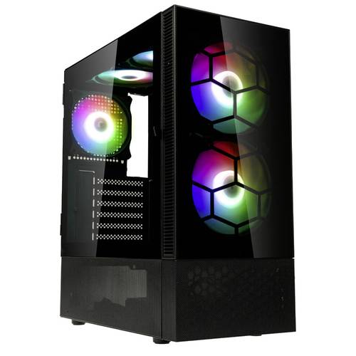 Kolink Kolink Observatory MX Glass ARGB Midi Tower Case - Black Midi-Tower PC-Gehäuse, Gaming-Gehäuse Schwarz