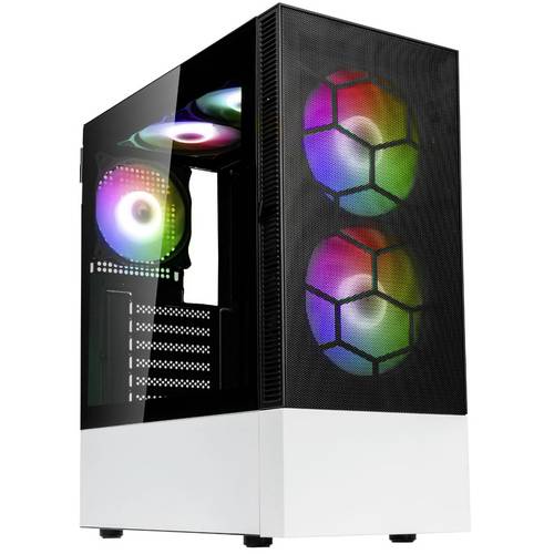 Kolink Kolink Observatory MX Mesh ARGB Midi Tower Case - Black/White Midi-Tower Gehäuse, Gaming-Gehäuse, PC-Gehäuse Schw...