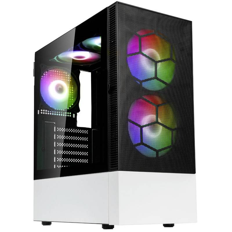 Kolink Kolink Observatory MX Mesh ARGB Midi Tower Case - Black/White Midi-Tower Gehäuse, Gaming-Gehäuse, PC-Gehäuse Schw
