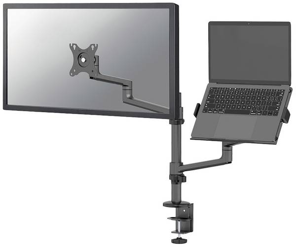 Neomounts DS20-425BL2  Monitor-Tischhalterung 1 Display(s) 43,2 cm (17") - 68,6 cm (27") Schwarz Neigbar, Rotierbar, Schwenkbar, Höhenverstellbar