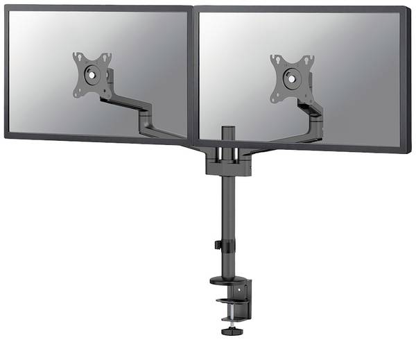 Neomounts DS60-425BL2  Monitor-Tischhalterung 2 Display(s) 43,2 cm (17") - 68,6 cm (27") Schwarz Neigbar, Rotierbar, Schwenkbar, Höhenverstellbar
