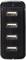 Externer USB-Hub mit vier USB-Anschlüssen und blauem LED-Licht oben, schwarz.