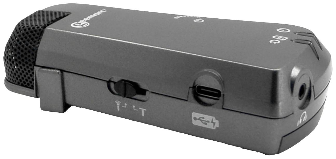 Ein graues tragbares Mikroskop mit abgerundetem Design und USB-Anschluss, geeignet für digitale Vergrößerungen und Analysen.