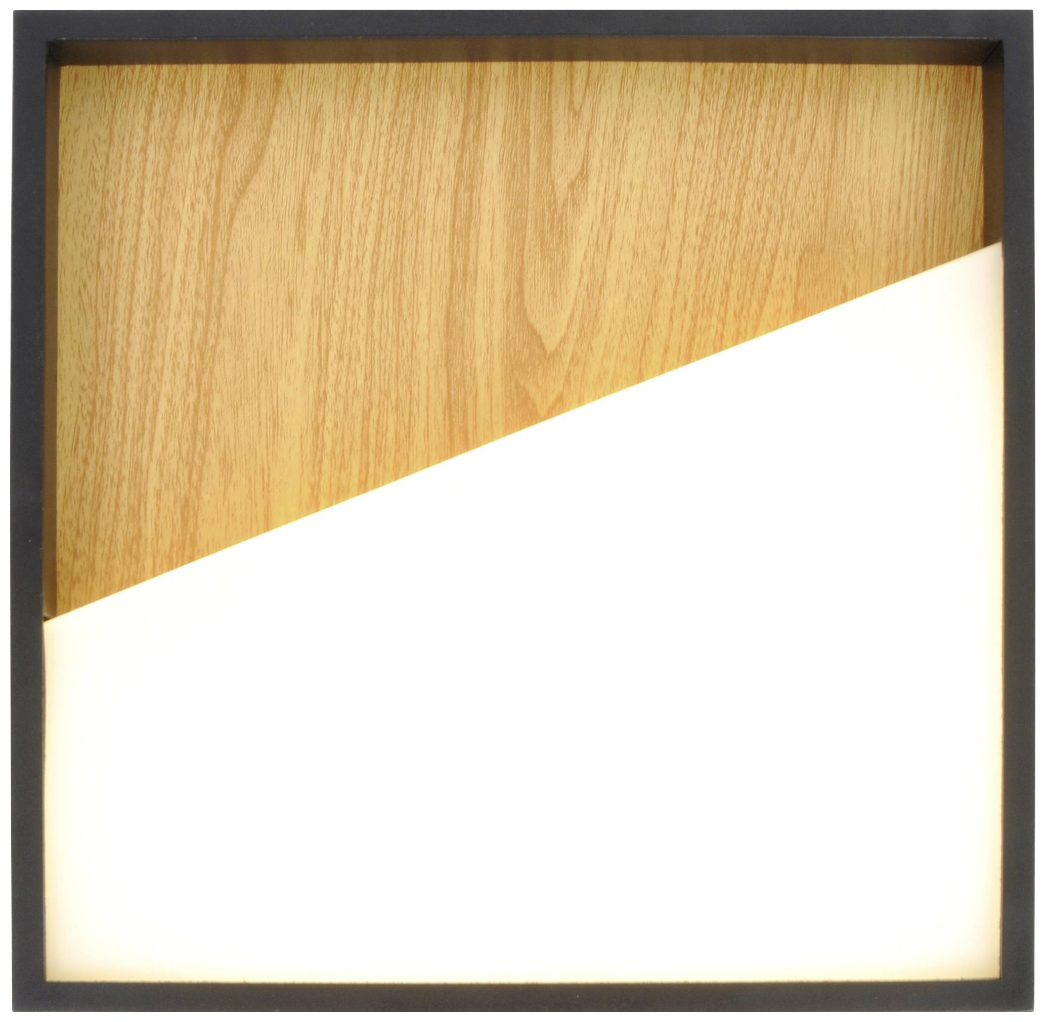 ECO-LIGHT 9360 S WO VISTA LED-Deckenleuchte LED 25 W Holz, Schwarz