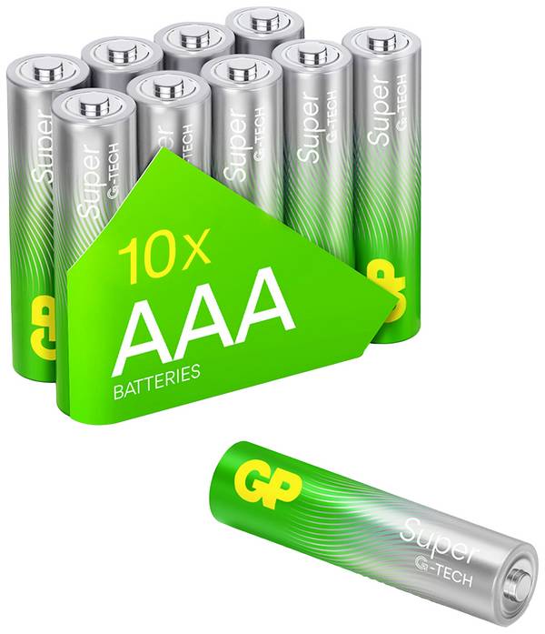 GP Super Micro (AAA)-Batterie Alkali-Mangan  1.5 V 10 St.