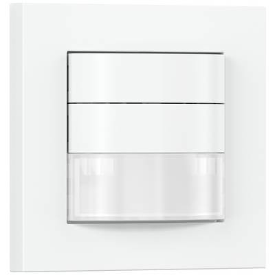 Weißer Bewegungsmelder mit rechteckiger Form, geeignet für Innenraummontage an der Wand zur automatischen Lichtsteuerung.