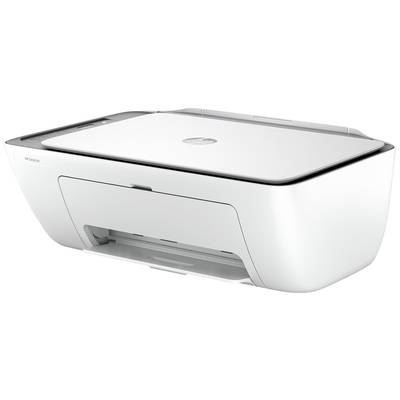 Ein weißer Drucker mit Scanner und Papierfach, auf einem Tisch stehend, geeignet für Büro- oder Heimgebrauch.