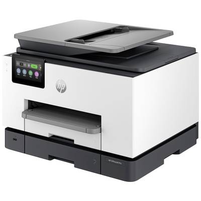 Ein Multifunktionsdrucker mit Scanner und Display auf der linken Seite, geeignet für Büroanwendungen.