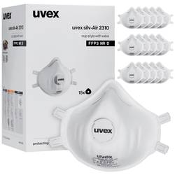 uvex silv-Air classic 2310 8762310 Feinstaubmaske mit Ventil FFP3 D 15 St. EN 149:2001 + A1:2009 DIN 149:2001 + A1:2009