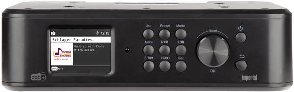 Imperial DABMAN i460 (sw) Internet Küchenradio Internet, DAB+, UKW, FM Bluetooth®, Internetradio, UKW, USB, WLAN, Notfallradio Amazon Music, Deezer, Qobuz, Tidal, High-Resolution Audio, Napster, Inkl. Fernbedienung, Weckfunktion Schwarz
