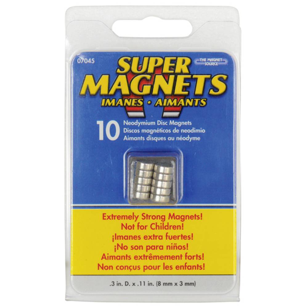 Ronde magneten - 8x3mm - Set van 10 stuks