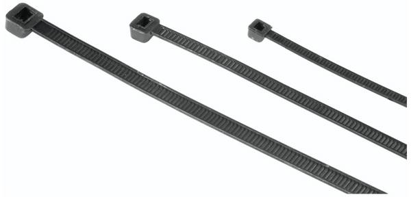 Hama Kabelbinder Kunststoff Schwarz flexibel (L x B) 100, 150, 200 mm, mm, mm x 2.5 mm 150 St. 00221002