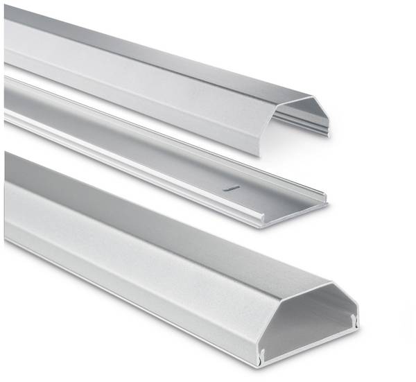 hama 00220986 Alu-Kabelkanal, eckig, 110 x 5 x 2,6 cm, Silber