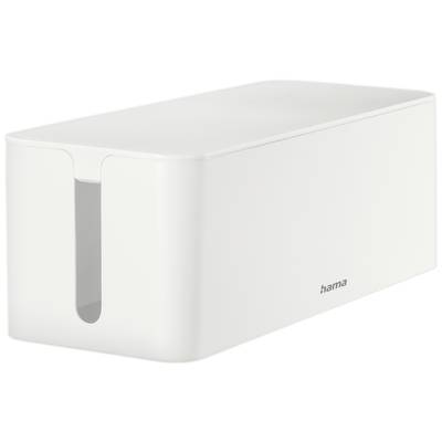 hama 00221011 Kabelbox "Maxi", für Steckdosenleiste, 40,6 x 15,6 x 13,5 cm, Weiß