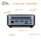 Der CSL Narrow Box - Premium N200 ist ein kompakter Computer mit HDMI 2.0, USB 3.2, DisplayPort 1.2, RJ45, Kensington Lock und DC-In USB-C.