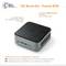 Ein quadratischer Mini-PC, "CSL Narrow Box - Premium N200", mit einem Intel N200 Prozessor, 2x SSD-Steckplätzen und 1x SO-DIMM DDR4 RAM.