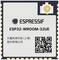 Ein Modul mit der Aufschrift 'ESPRESSIF ESP32-WROOM-32UE'. Oben links ist ein Logo. Unten rechts befindet sich ein QR-Code.