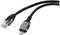 USB-C-zu-RJ-45-Kabel, schwarz mit Metallsteckern, geeignet für Netzwerkverbindungen.