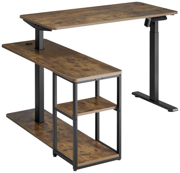 SpeaKa Professional Sitz-/Steh-Schreibtisch höhenverstellbar, elektrisch höhenverstellbar Höhen-Bereich: 73 bis 121 cm (B x H x T) 1360 x 730 x 1200 mm Naturholz SP-SSD-NW01 4064161312613