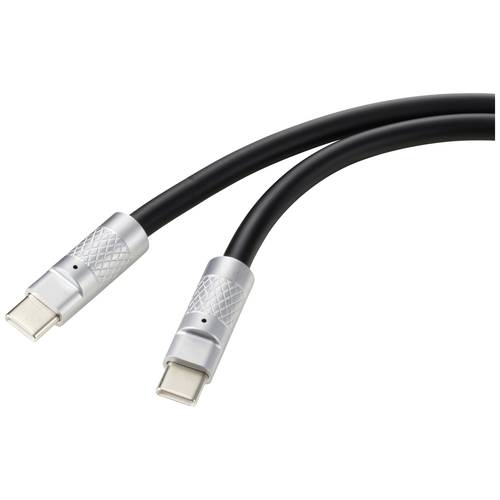 Renkforce USB-C® Kabel USB 2.0 USB-C® Stecker, USB-C® Stecker 0.50 m Schwarz RF-6056870