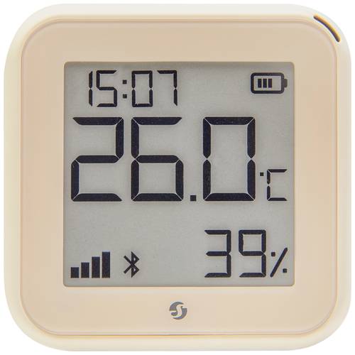 Shelly H&T Gen 3 Mocha Funk-Temperatursensor, -Luftfeuchtesensor Bluetooth, Wi-Fi