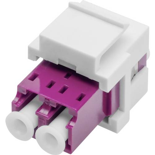 DIGITUS - LWL LC/LC-Duplex-Kupplung, Multimode-OM4, Keystone-Modul